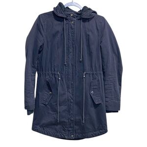 H&M Divided Blue‎ Cotton Lined Utility Parka Jacket | Size 8